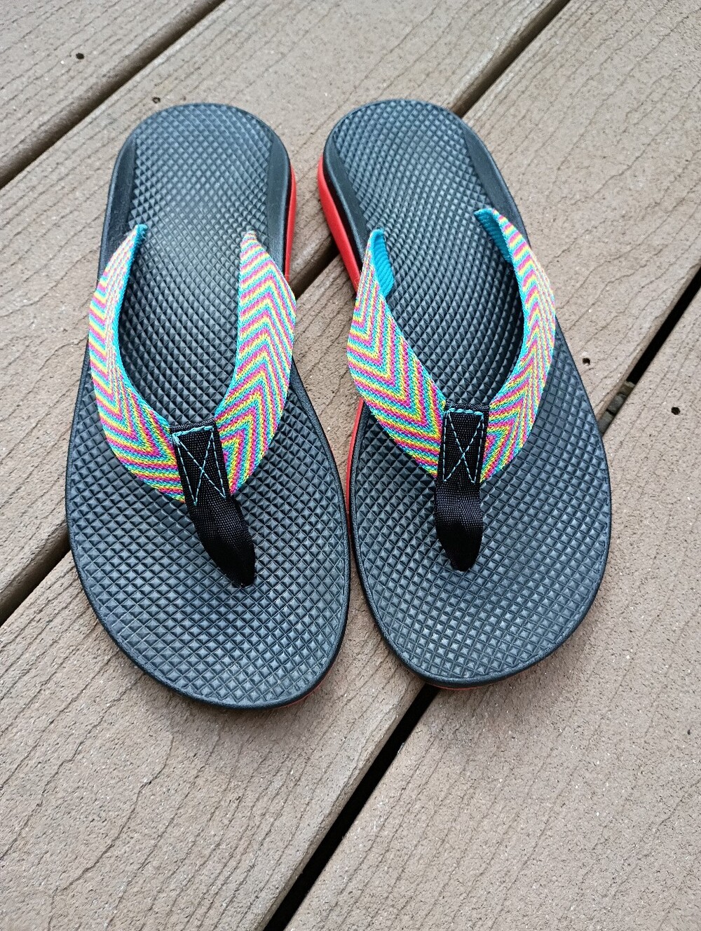 Chaco Women's Rainbow Flip Flops Sz 10.5/ 11